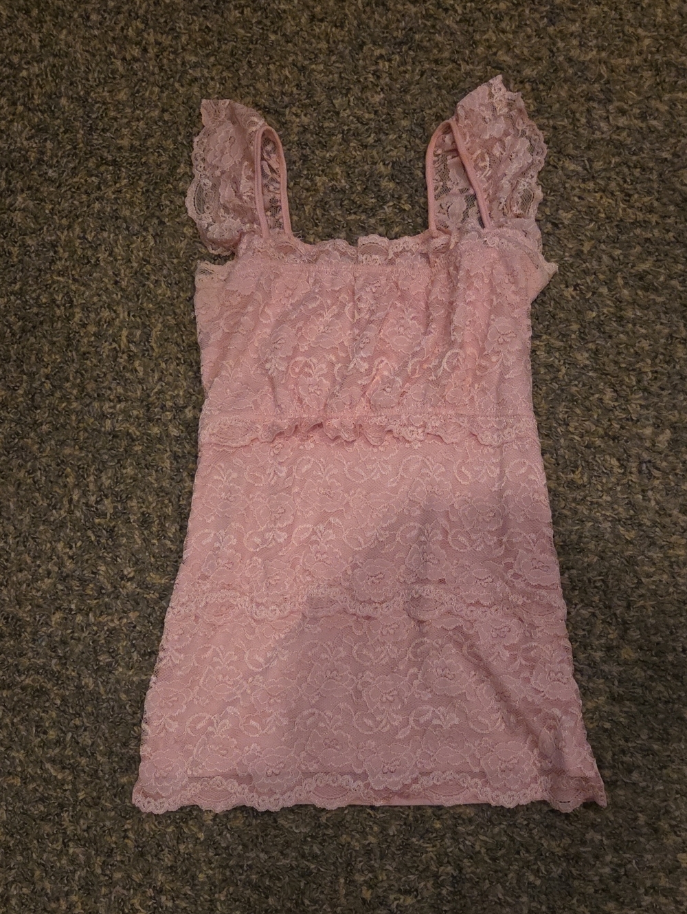 Pink Lace Camisole Tank Top